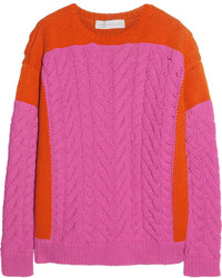 Stella McCartney Chunky Cable Knit Cotton Blend Sweater