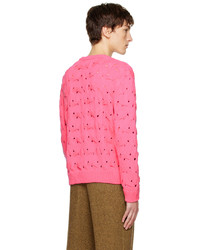 Solid Homme Pink Cable Sweater