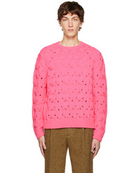 Solid Homme Pink Cable Sweater