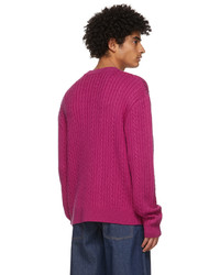 King & Tuckfield Pink Merino Chunky Sweater