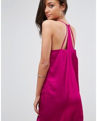 Fashion Union Tall Cami Slip Dress With Double Straps In Satin