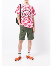 A Bathing Ape Camouflage Print Logo T Shirt