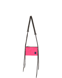 Off-White Pink And Black Flat Crossbody Shoulder Bag
