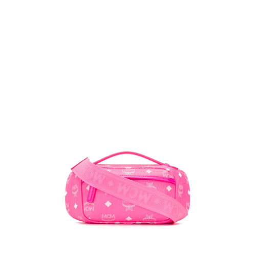 Pink mcm shop fanny pack