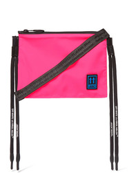 Hot Pink Canvas Messenger Bag