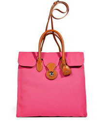 Ralph Lauren Collection Hot Pink Canvas Tote