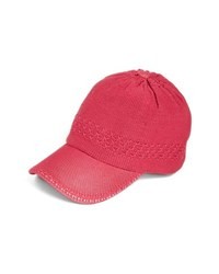 Collection XIIX Crochet Baseball Cap Pink Pop One Size