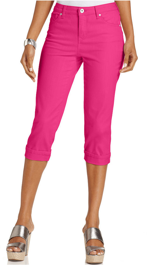 Buy Neva Women Cotton Capri Pants Hot Pink M at Amazonin