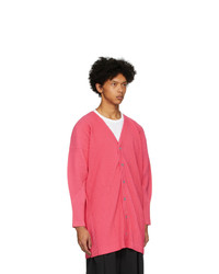 Homme Plissé Issey Miyake Pink Basics Cardigan