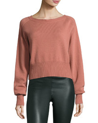 Theory Boat Neck Long Sleeve Relaxed Cashmere Sweater
