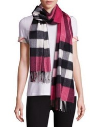 Hot Pink Check Scarf