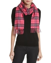 hot pink burberry scarf