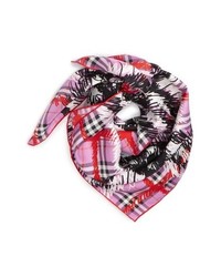 Burberry Scribble Vintage Check Silk Square Scarf
