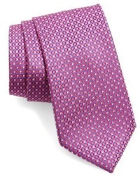 Hot Pink Check Silk Tie