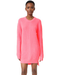 Hot Pink Chevron Sweater Dress