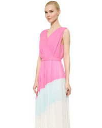 J. Mendel Colorblocked Pleated Gown