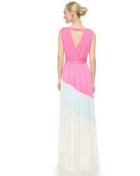 J. Mendel Colorblocked Pleated Gown