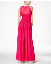 Calvin Klein Sleeveless Chiffon Gown
