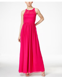 Calvin Klein Sleeveless Chiffon Gown