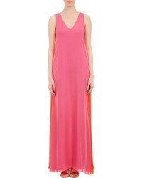 Lisa Perry Colorblock Sleeveless Maxi Dress Pink