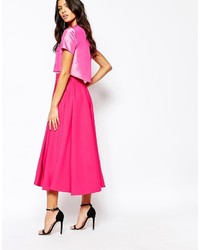 Fame And Partners Fame And Partners Domino 2 In 1 Full Prom Skater Dress With High Low Hem