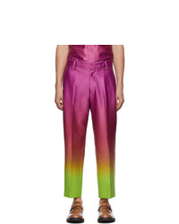 Sies Marjan Pink And Yellow Alex Degrade Cropped Trousers