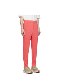 Homme Plissé Issey Miyake Pink New Colorful Basics 2 Trousers