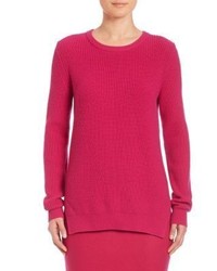 Hot Pink Chunky Crew-neck Sweater