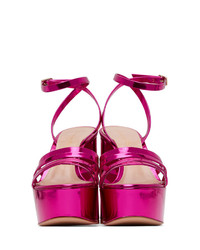 Gianvito Rossi Pink Angelica Heeled Sandals