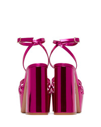 Gianvito Rossi Pink Angelica Heeled Sandals