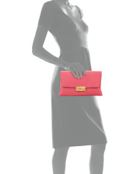 Lanvin Jiji Clutch Bag Wchain Strap Bright Pink