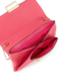 Lanvin Jiji Clutch Bag Wchain Strap Bright Pink