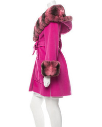 Bisang Couture Chinchilla Trimmed Coat