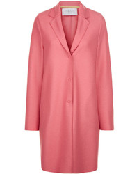 Harris Wharf London Bubblegum Pink Wool Cocoon Coat