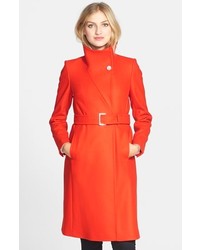 Ted Baker London Nevia Stand Collar Belted Wrap Coat