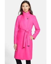 Ted Baker London Nevia Stand Collar Belted Wrap Coat