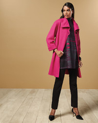 Caroline Rose Paris Plush Easy Coat Pink