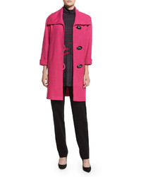 Caroline Rose Paris Plush Easy Coat Pink Plus Size