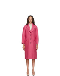 Harris Wharf London Pink Pressed Virgin Wool Great Coat