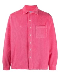 Hot Pink Corduroy Long Sleeve Shirt