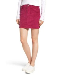 Hot Pink Corduroy Mini Skirt