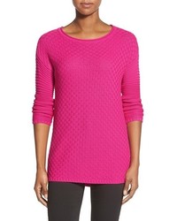 Vince Camuto Basket Weave Rib Knit Sweater