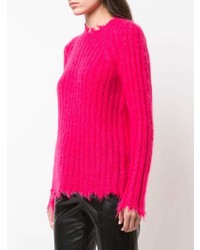 IRO Distressed Ribbed Knit Sweater