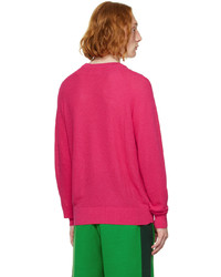 AMI Alexandre Mattiussi Pink Cotton Sweater