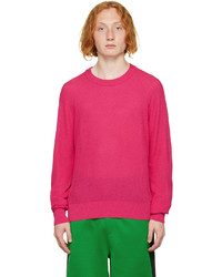 AMI Alexandre Mattiussi Pink Cotton Sweater