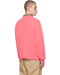 Solid Homme Pink Crewneck Sweater