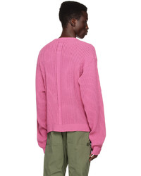 Rick Owens Pink Crewneck Sweater