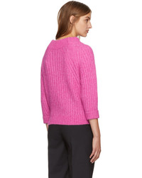 3.1 Phillip Lim Pink Rib Knit Alpaca Sweater