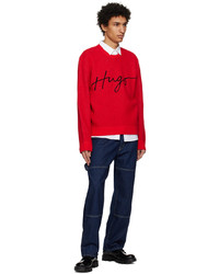 Hugo Red Jacquard Sweater