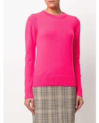 Burberry Ribbed Details Crew Neck Sweater